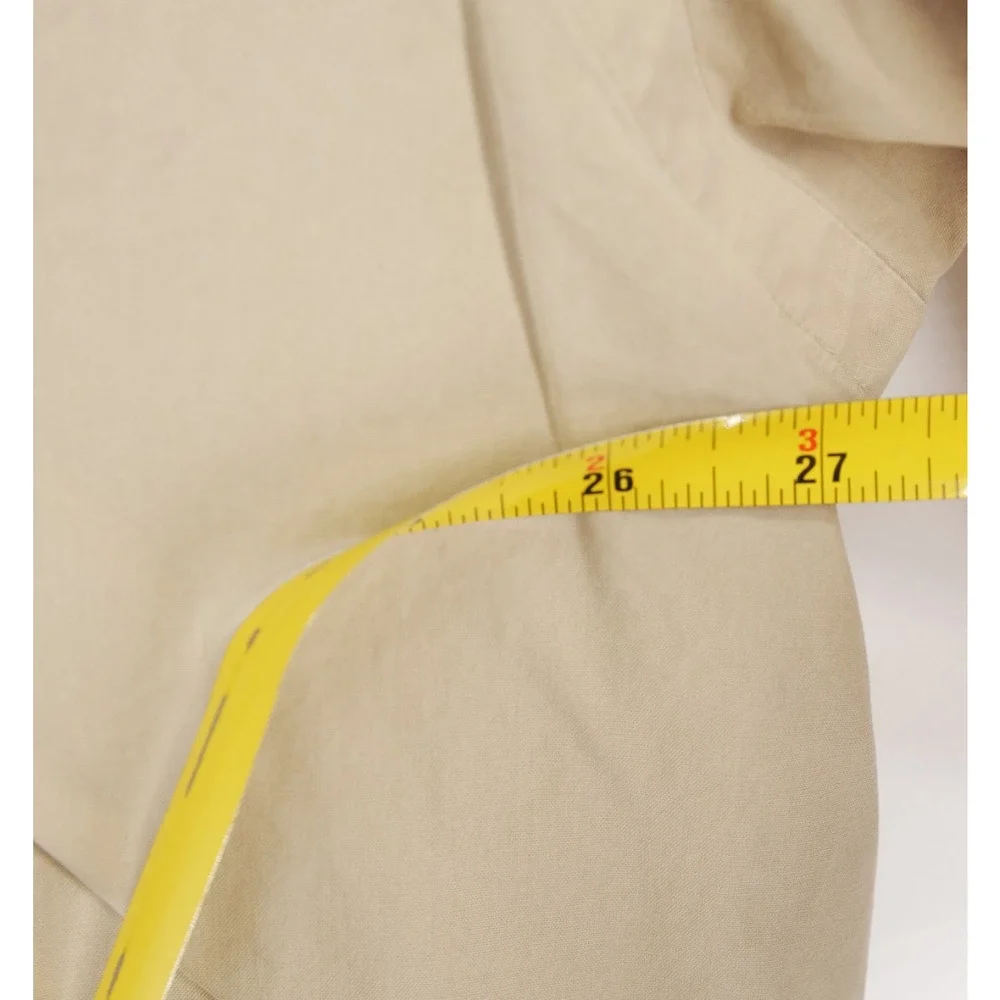 Polo Ralph Lauren Blake Beige Mens XL Casual Short Sleeve Button Up 100% Cotton
